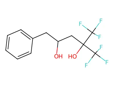2,4-Pentanediol, 5-phenyl-1,1,1-trilfuoro-2-(trifluoromethyl)- structure