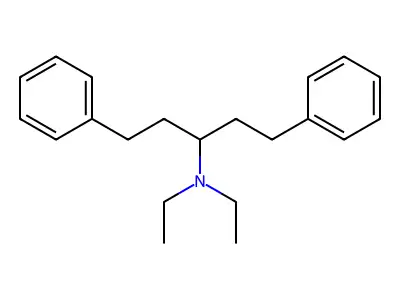 3-Pentylamine, N,N-diethyl-1,5-diphenyl- structure