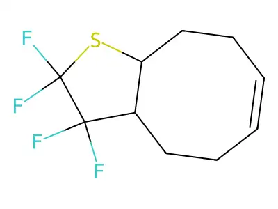 Cycloocta(b)thiophene, 2,3,3a,4,5,8,9,9a-octahydro-2,2,3,3-tetrafluoro- structure