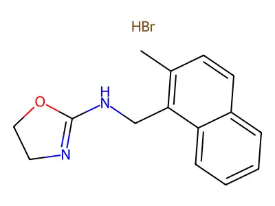 2-Oxazoline, 2-((2-methyl-1-naphthyl)methylamino)-, hydrobromide structure