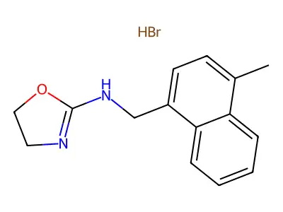 2-Oxazoline, 2-((4-methyl-1-naphthyl)methylamino)-, hydrobromide structure