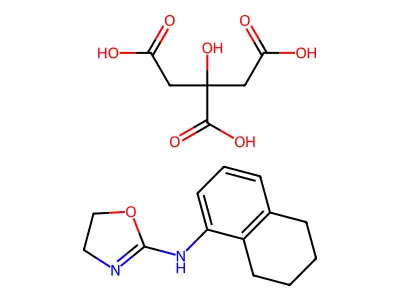 2-Oxazoline, 2-(5,6,7,8-tetrahydronaphth-1-ylamino)-, citrate structure