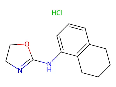 2-Oxazoline, 2-(5,6,7,8-tetrahydro-1-naphthylamino)-, hydrochloride structure