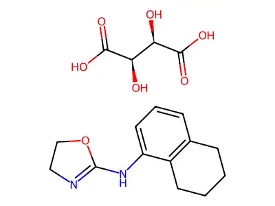 2-Oxazoline, 2-(5,6,7,8-tetrahydronaphth-1-ylamino)-, tartarate structure