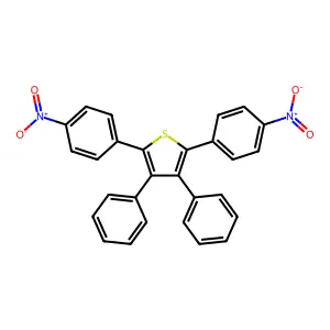 Thiophene, 2,5-bis(4-nitrophenyl)-3,4-diphenyl- structure