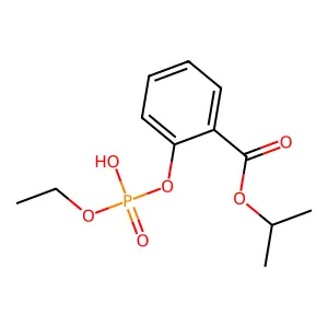 Benzoic acid, 2-((ethoxyhydroxyphosphinyl)oxy)-, 1-methylethyl ester structure