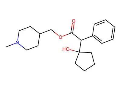 (1-Methylpiperidin-4-yl)methyl (1-hydroxycyclopentyl)(phenyl)acetate structure