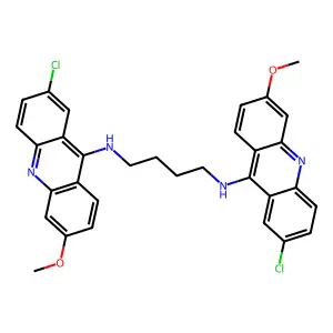 Acridine, 9,9'-tetramethylenediiminobis(2-chloro-6-methoxy- structure
