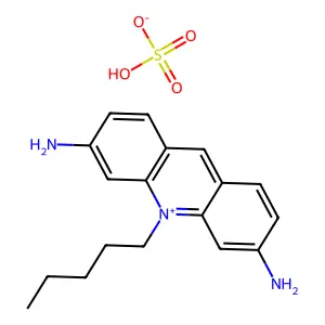 3,6-二氨基-10-戊基吖啶硫酸盐 structure