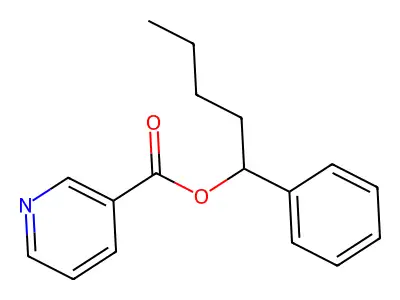 1-Phenylpentyl pyridine-3-carboxylate structure