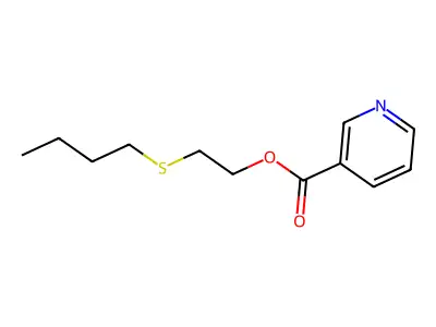 2-(Butylthio)ethyl nicotinate structure