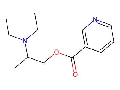 Nicotinic acid, 2-(diethylamino)propyl ester structure