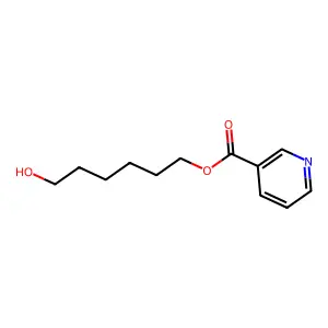 烟酸-6-羟己酯 structure