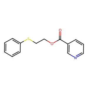 2-(Phenylthio)ethyl nicotinate structure