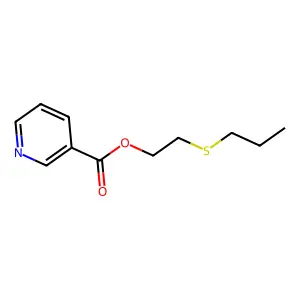Nicotinic acid, 2-(propylthio)ethyl ester structure