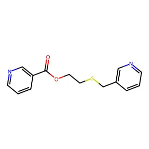 Nicotinic acid, 2-((3-pyridylmethyl)thio)ethyl ester structure
