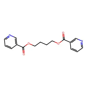 Nicotinic acid, tetramethylene ester structure