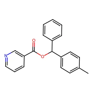 烟酸-α-(对甲苯基)苄酯 structure