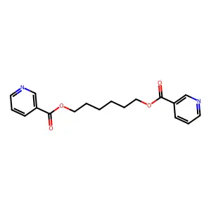 6-(Pyridine-3-carbonyloxy)hexyl pyridine-3-carboxylate structure