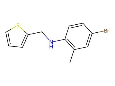 4-bromo-2-methyl-N-(thiophen-2-ylmethyl)aniline structure