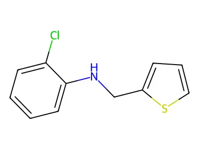 2-chloro-N-(thiophen-2-ylmethyl)aniline structure