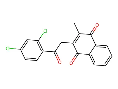 2-[2-(2,4-Dichlorophenyl)-2-oxoethyl]-3-methylnaphthoquinone structure