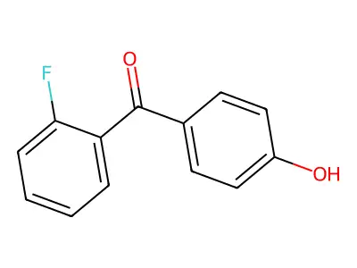 2-Fluoro-4'-hydroxybenzophenone structure