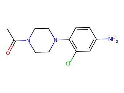 [4-(4-Acetylpiperazin-1-yl)-3-chlorophenyl]amine structure
