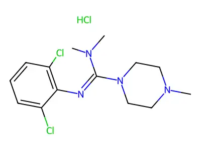 N'-(2,6-Dichlorophenyl)-N,N-dimethyl-4-methyl-1-piperazinecarboxamidine hydrochloride structure
