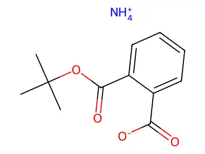 Phthalic acid, mono-tert-butyl ester, ammonium salt structure