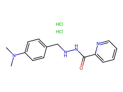 Picolinic acid, 2-(p-(dimethylamino)benzyl)hydrazide, dihydrochloride structure