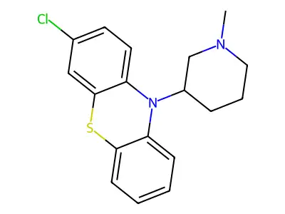 Phenothiazine, 3-chloro-10-(1-methyl-3-piperidyl)- structure