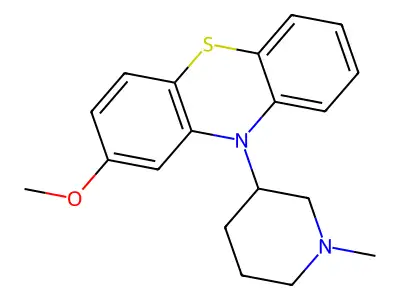 Phenothiazine, 2-methoxy-10-(1-methyl-3-piperidyl)- structure