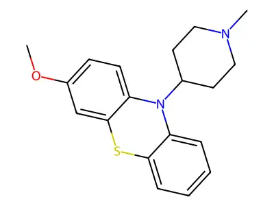 Phenothiazine, 3-methoxy-10-(1-methyl-4-piperidyl)- structure