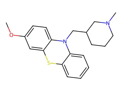 Phenothiazine, 3-methoxy-10-((1-methyl-3-piperidyl)methyl)- structure