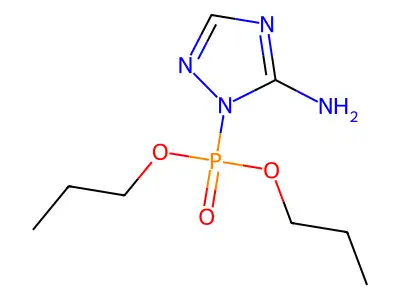 Phosphonic acid, (5-amino-1H-1,2,4-triazol-1-yl)-, dipropyl ester structure