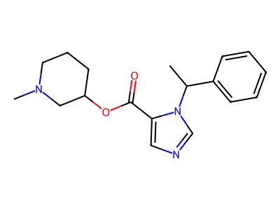 1-Methylpiperidin-3-yl 1-(1-phenylethyl)-1H-imidazole-5-carboxylate structure