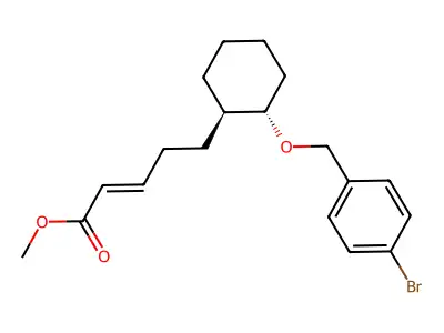 methyl 5-[(1R,2S)-2-[(4-bromophenyl)methoxy]cyclohexyl]pent-2-enoate structure