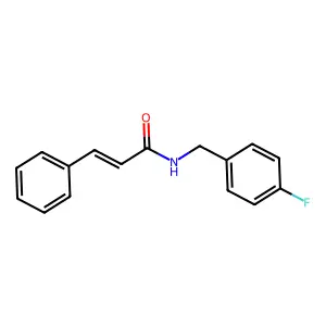 (2E)-N-(4-fluorobenzyl)-3-phenylprop-2-enamide structure