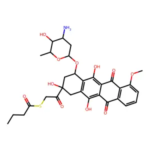 Adriamycin 14-thiovalerate structure