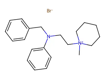 Piperidinium, 1-(2-(N-benzylanilino)ethyl)-1-methyl-, bromide structure