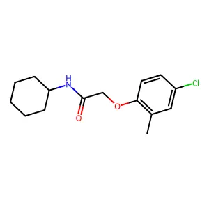 2-(4-chloro-2-methylphenoxy)-N-cyclohexylacetamide structure