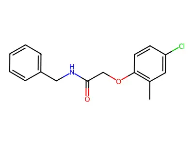 N-benzyl-2-(4-chloro-2-methylphenoxy)acetamide structure