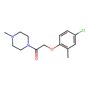 1-[(4-Chloro-2-methylphenoxy)acetyl]-4-methylpiperazine structure
