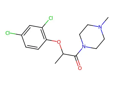 2-(2,4-Dichlorophenoxy)-1-(4-methylpiperazin-1-yl)propan-1-one structure