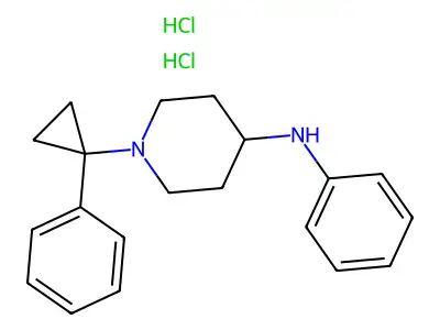 Piperidine, 4-anilino-1-(1-phenylcyclopropyl)-, dihydrochloride (E)- structure