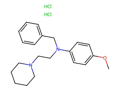 Piperidine, 1-(2-(N-benzyl-p-anisidino)ethyl)-, dihydrochloride structure