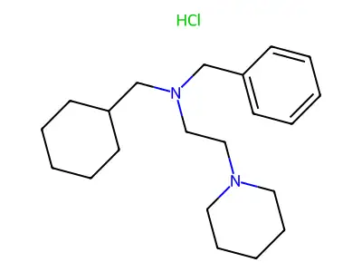 Piperidine, 1-(2-(benzyl(cyclohexylmethyl)amino)ethyl)-, monohydrochloride structure