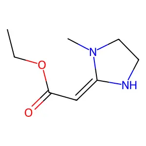 ethyl 2-[(2E)-1-methylimidazolidin-2-ylidene]acetate structure