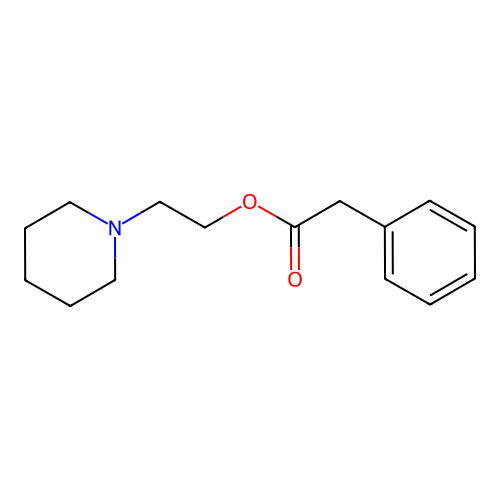2-(Piperidin-1-yl)ethyl phenylacetate structure